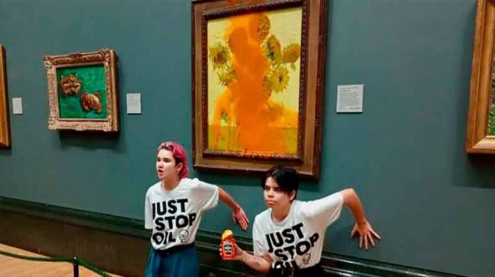 Activistas lanzan sopa contra ‘Los Girasoles’ de Van Gogh 20 Los Girasoles