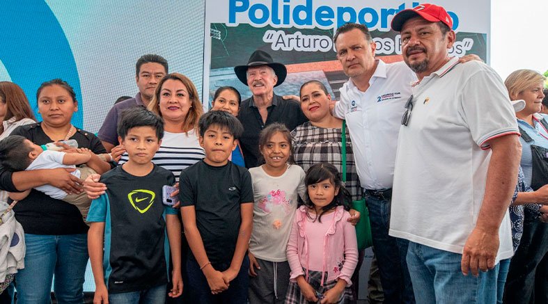 Anuncian Enrique Vega Carriles y Mauricio Kuri, construcción del Polideportivo 2 Anuncian Enrique