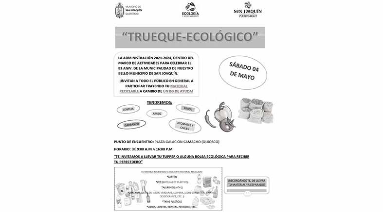 San Joaquín invita a realizar un trueque ecológico 2 trueque