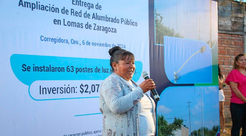 Entrega Chepe Guerrero ampliación de luminarias en Lomas de Zaragoza 2 ampliación de