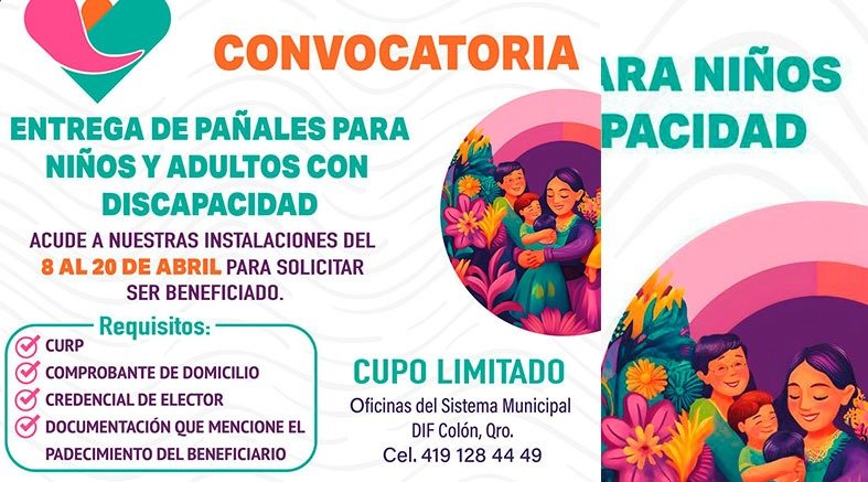DIF Colón lanza convocatoria para entregar pañales gratuitamente 4 lanza convocatoria