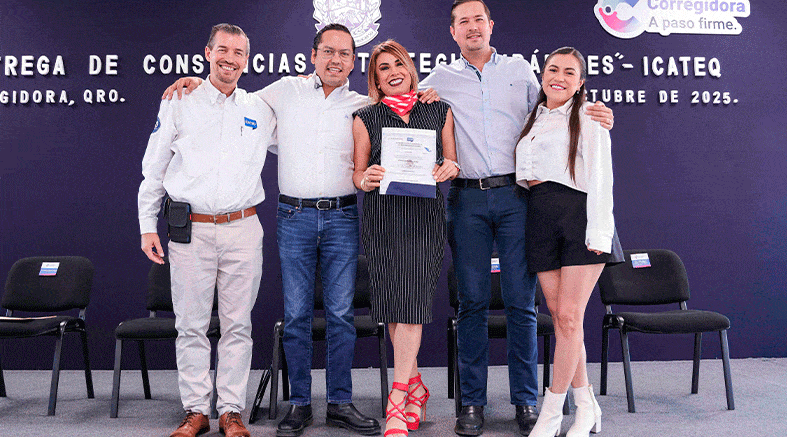 Chepe Guerrero entrega constancias de capacitación ICATEQ en Corregidora 4 capacitación ICATEQ