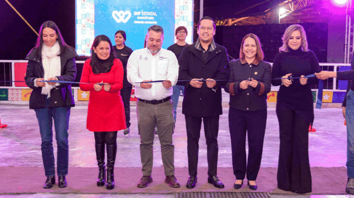 Inauguran pista de hielo en Corregidora 1 Inauguran pista