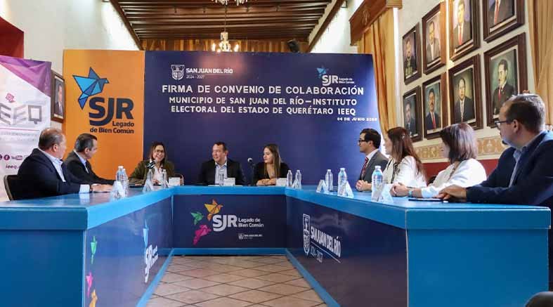 Firma IEEQ convenio con el Municipio de San Juan del Río 2 Firma IEEQ convenio