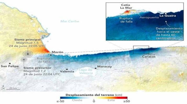 NASA revela los daños extremos del reciente doble terremoto de Venezuela 1 NASA