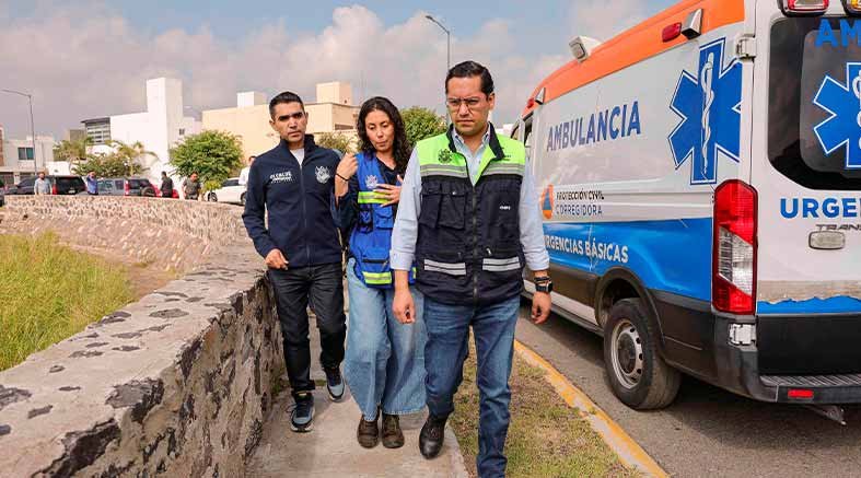 Supervisan colonias en Corregidora tras fuertes lluvias 2 fuertes lluvias