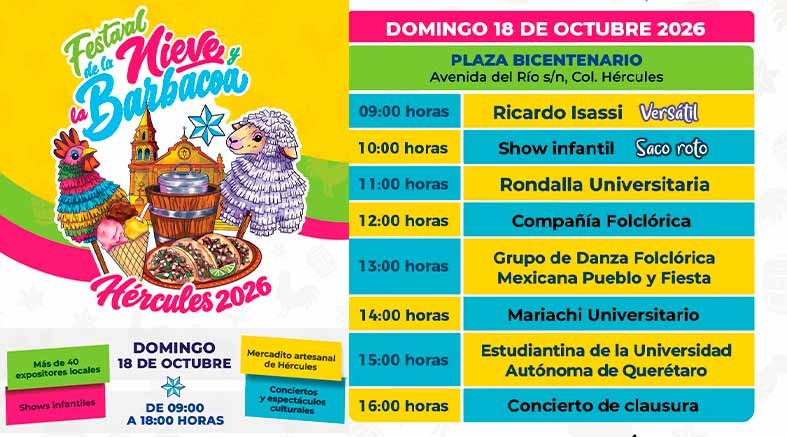 Municipio de Querétaro anuncia el Festival de la Nieve y la Barbacoa 2026 4 Barbacoa 2026