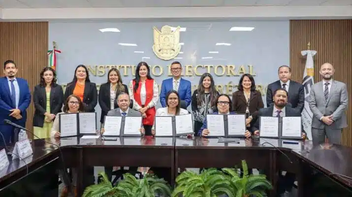 Firman autoridades Convenio de Colaboración en Materia Electoral 1 Firman autoridades