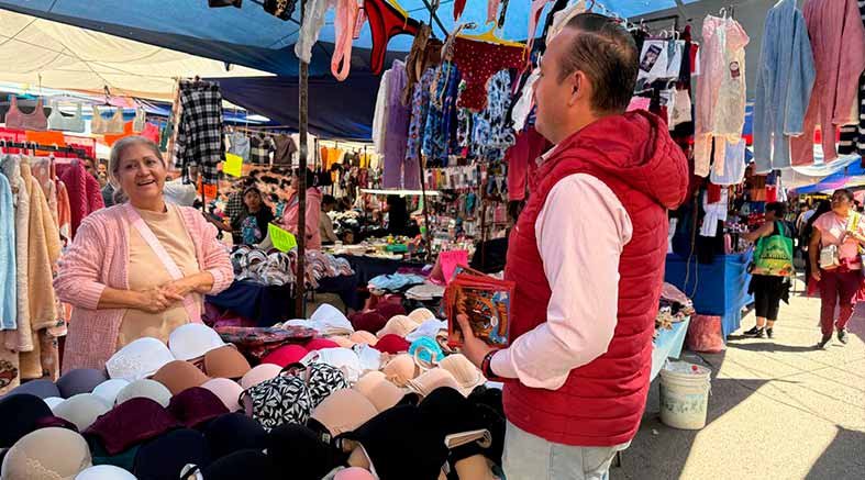 PRI recorre mercado y tianguis de la Presidentes 2 PRI recorre