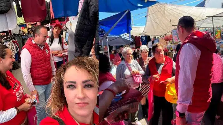 PRI recorre mercado y tianguis de la Presidentes 1 PRI recorre